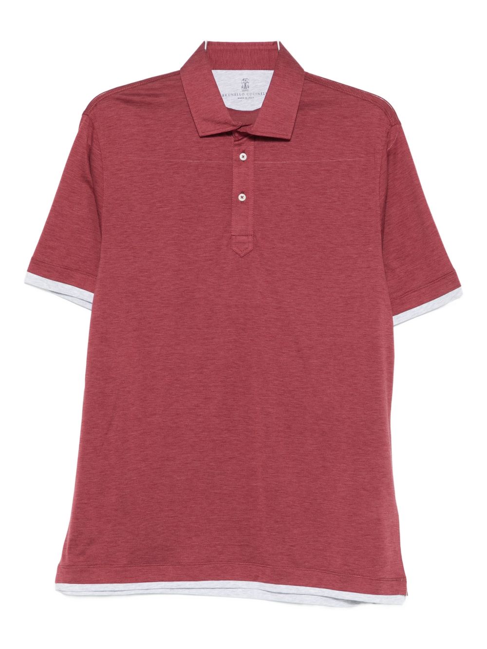 Brunello Cucinelli Men Silk And Cotton Polo Shirt BRUNELLO CUCINELLI