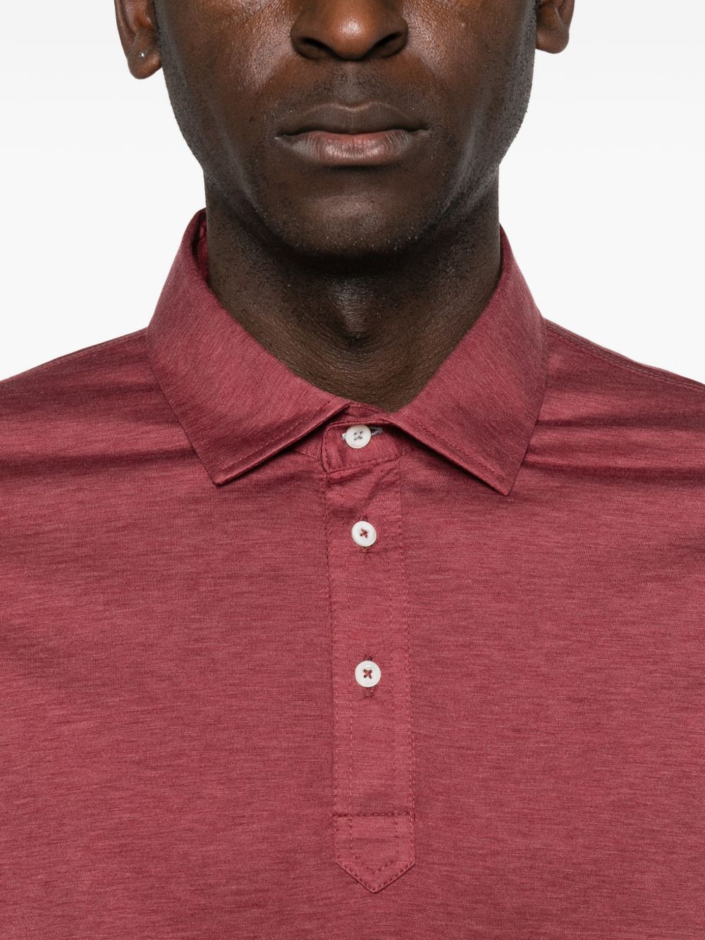Brunello Cucinelli Men Silk And Cotton Polo Shirt BRUNELLO CUCINELLI