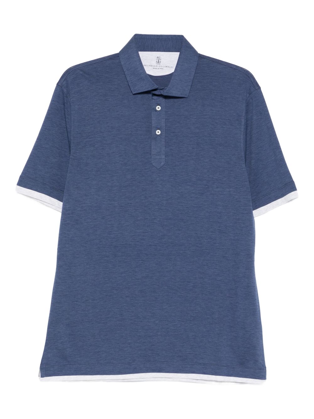 Brunello Cucinelli Men Silk And Cotton Polo Shirt BRUNELLO CUCINELLI