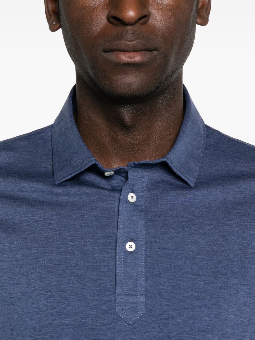 Brunello Cucinelli Men Silk And Cotton Polo Shirt BRUNELLO CUCINELLI