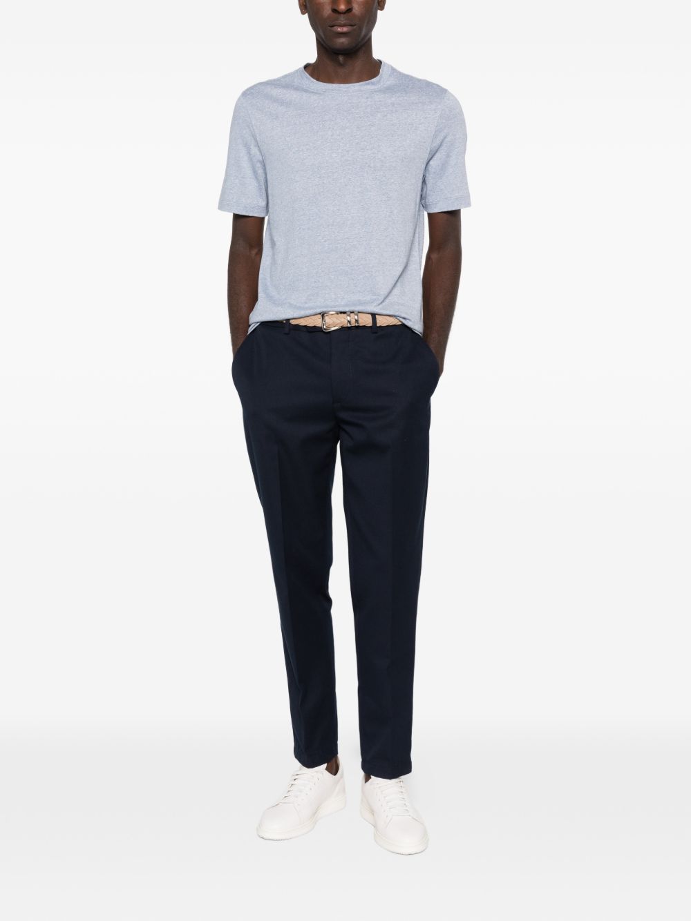 Brunello Cucinelli Men Linen Blend T-Shirt BRUNELLO CUCINELLI