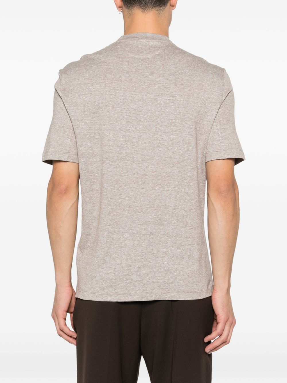 Brunello Cucinelli Men Linen Blend T-Shirt BRUNELLO CUCINELLI