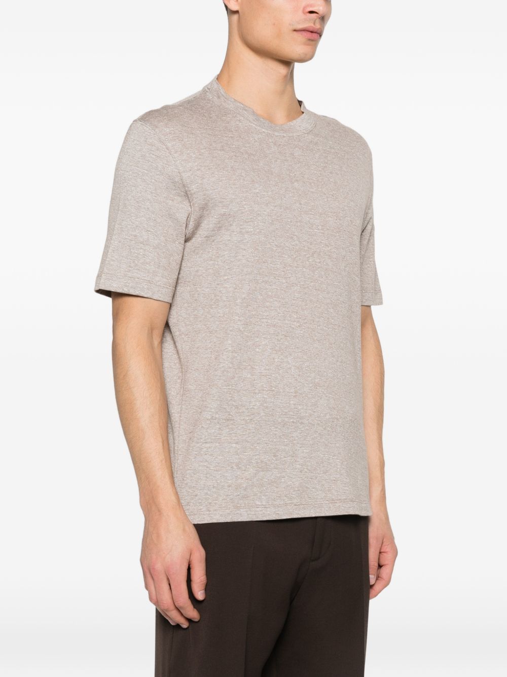Brunello Cucinelli Men Linen Blend T-Shirt BRUNELLO CUCINELLI