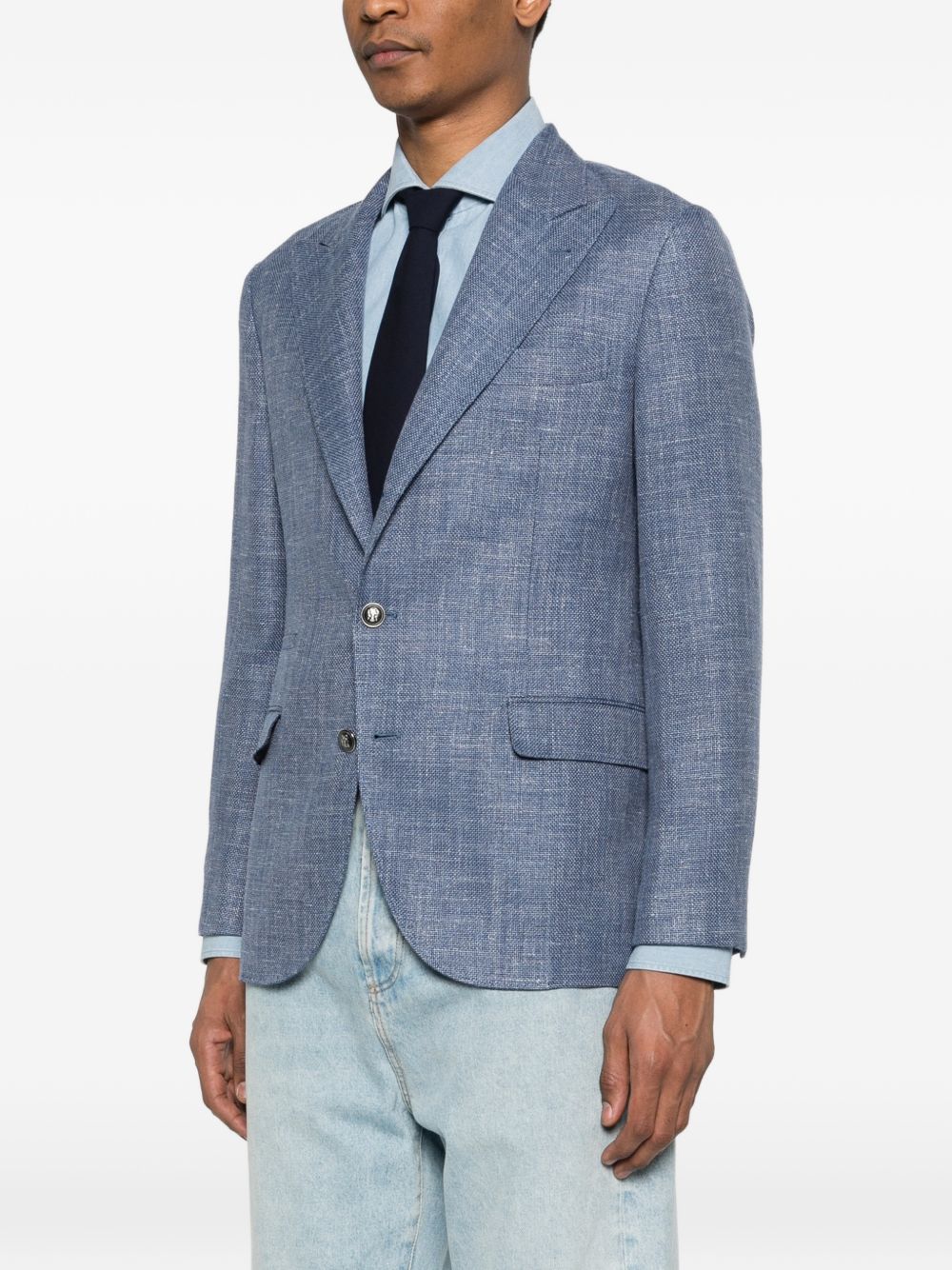 Brunello Cucinelli Men Wool Blend Single-Breasted Jacket BRUNELLO CUCINELLI