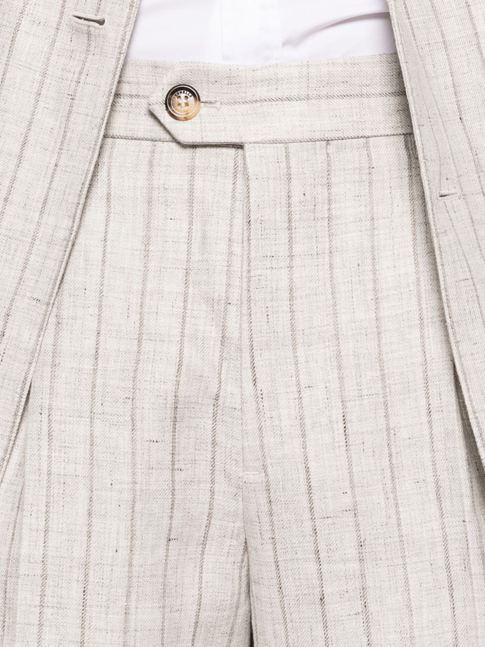 Brunello Cucinelli Men Linen Double-Breasted Suit