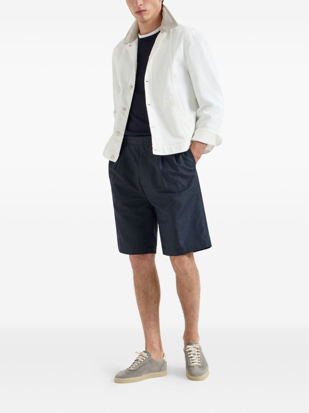 Brunello Cucinelli Men Leather Sneakers BRUNELLO CUCINELLI