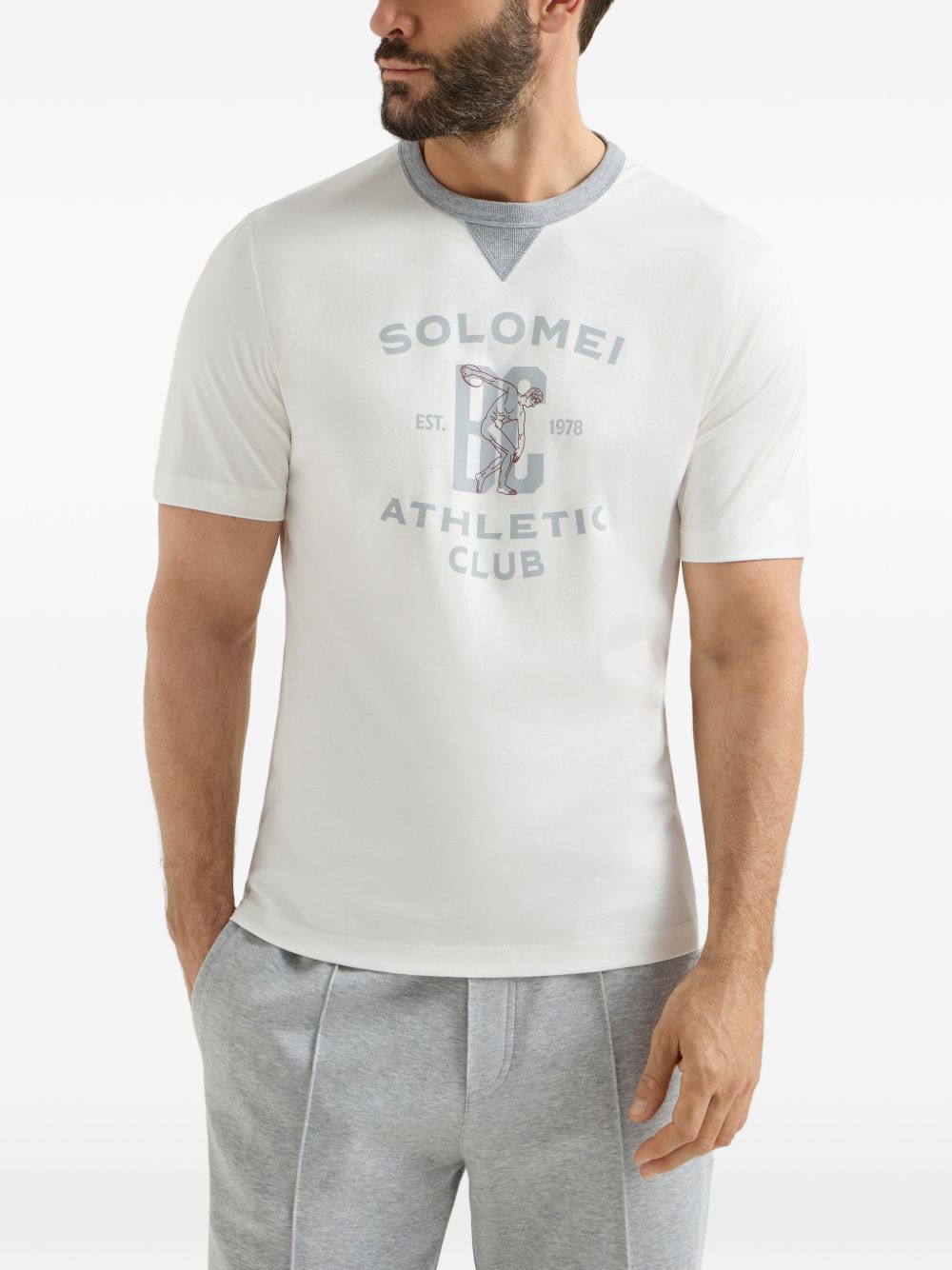 Brunello Cucinelli Men Logo Cotton T-Shirt BRUNELLO CUCINELLI