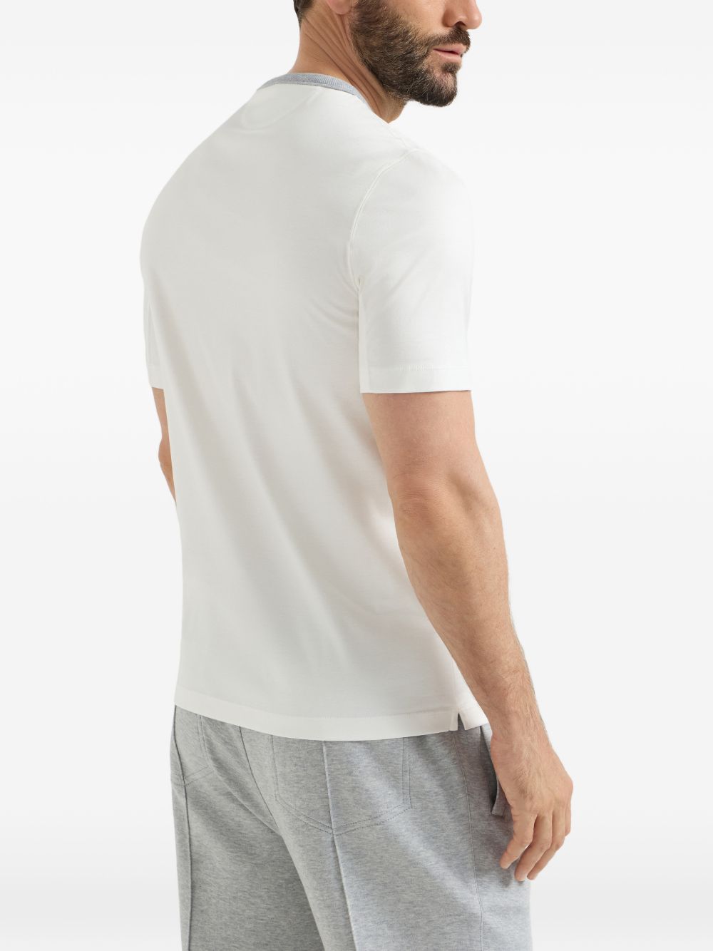 Brunello Cucinelli Men Logo Cotton T-Shirt BRUNELLO CUCINELLI
