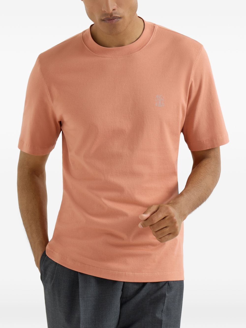 Brunello Cucinelli Men Logo Cotton T-Shirt BRUNELLO CUCINELLI