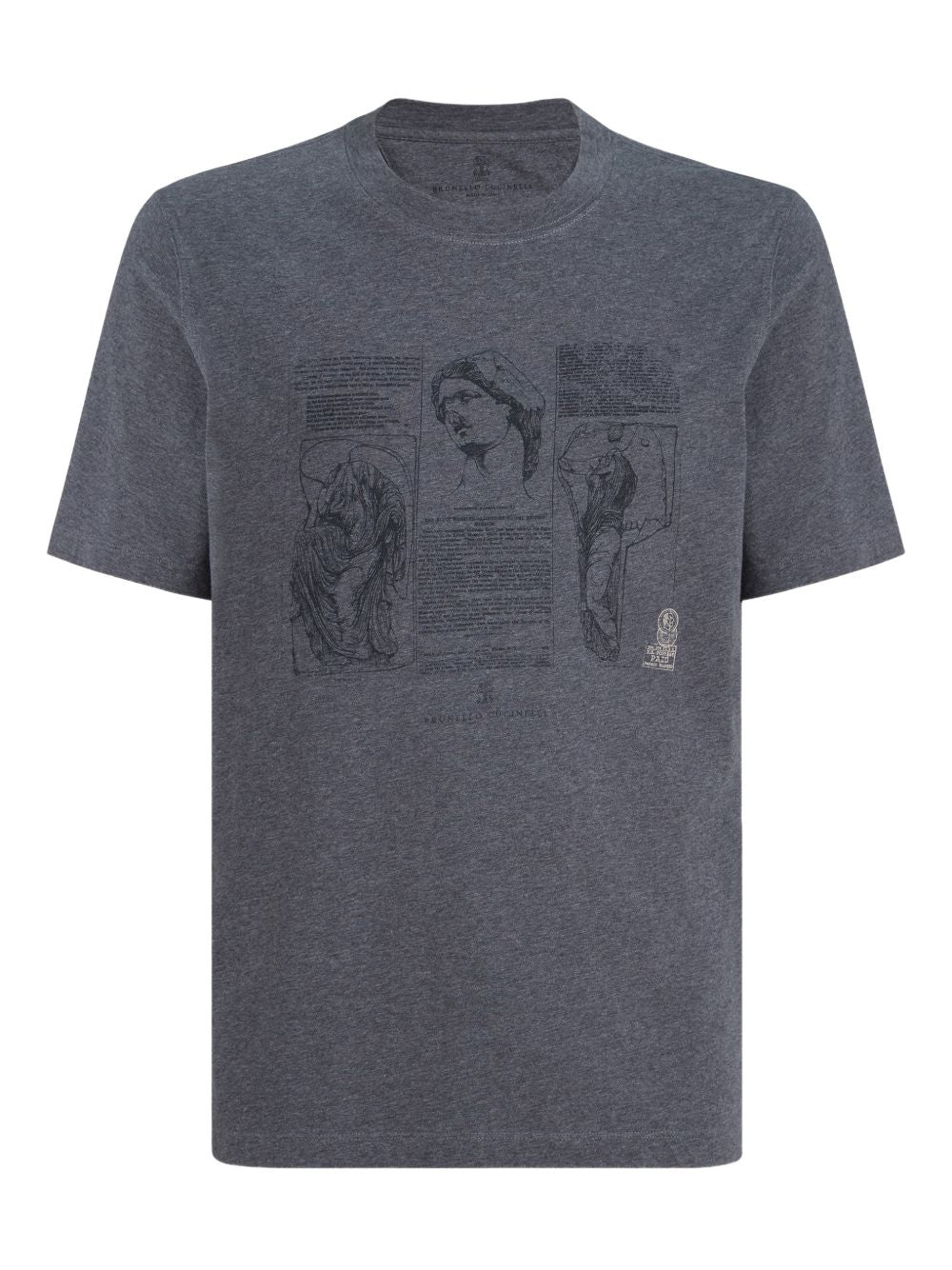 Brunello Cucinelli Men Printed Cotton T-Shirt BRUNELLO CUCINELLI