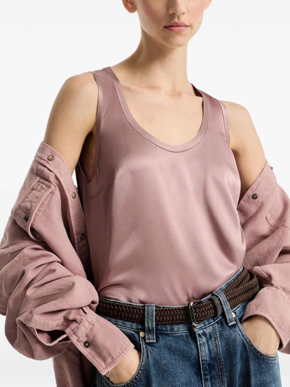 Brunello Cucinelli Women Silk Tank Top BRUNELLO CUCINELLI