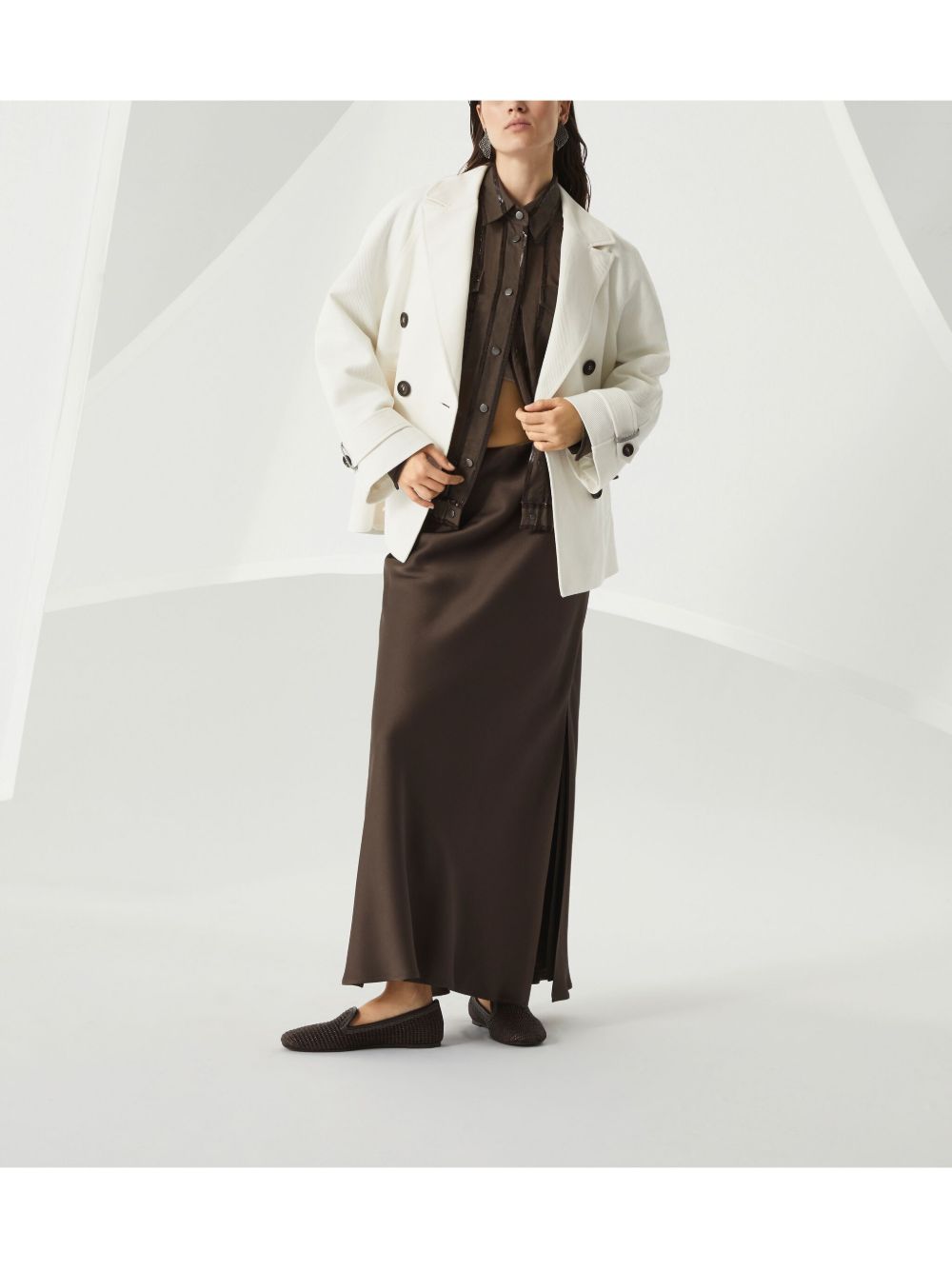 Brunello Cucinelli Women Silk Long Skirt BRUNELLO CUCINELLI
