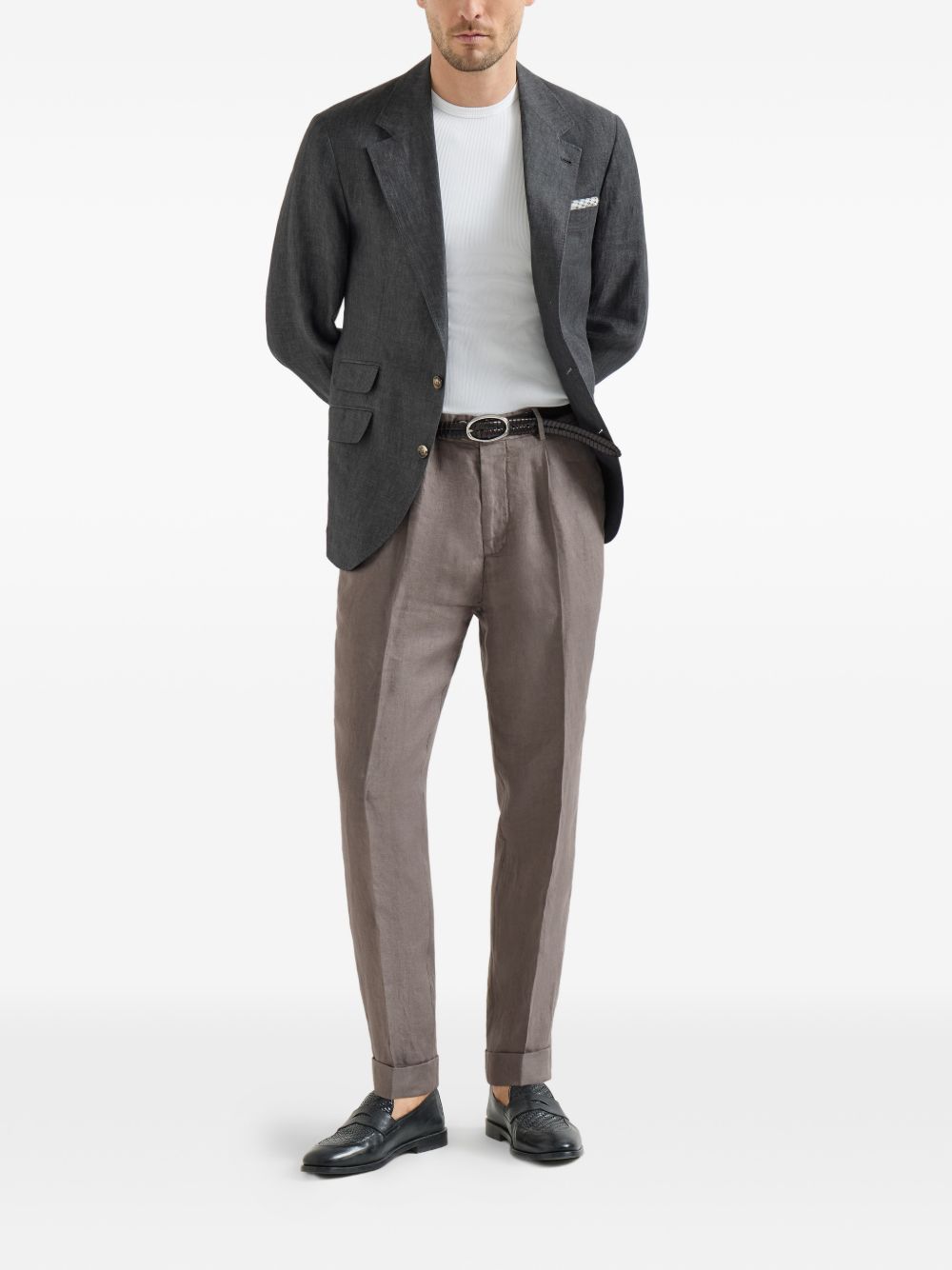 Brunello Cucinelli Men Linen Trousers BRUNELLO CUCINELLI