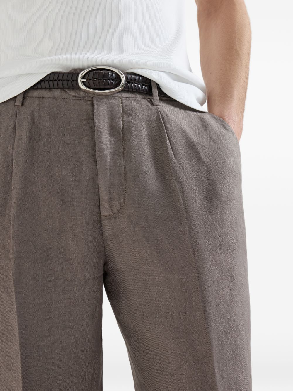 Brunello Cucinelli Men Linen Trousers BRUNELLO CUCINELLI