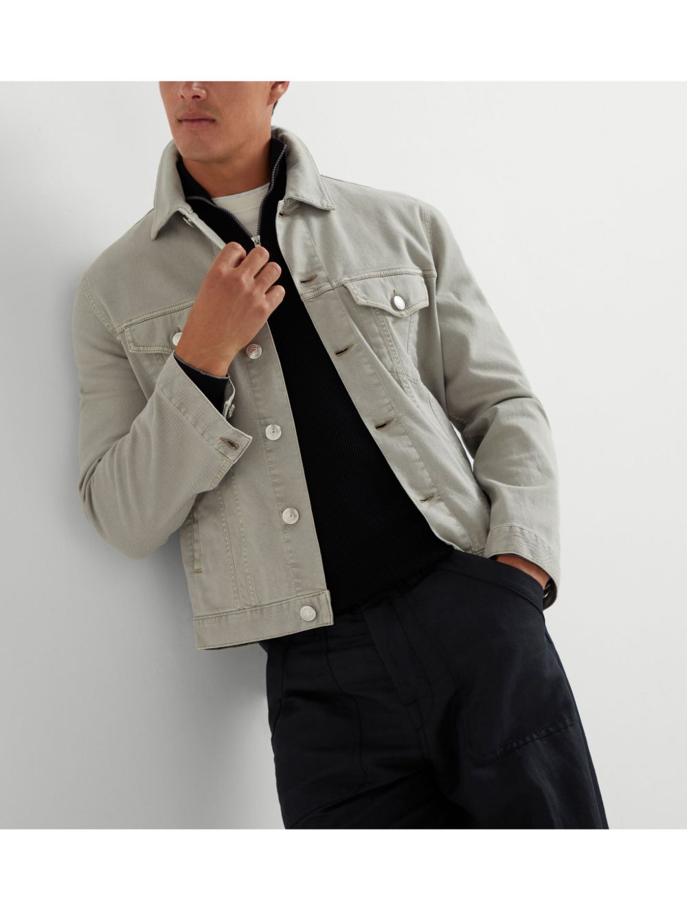Brunello Cucinelli Men Denim Cotton Jacket