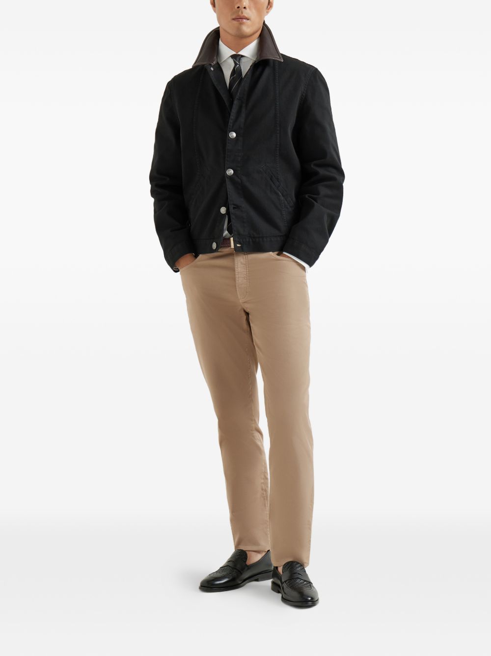 Brunello Cucinelli Men Cotton Slim Trousers BRUNELLO CUCINELLI