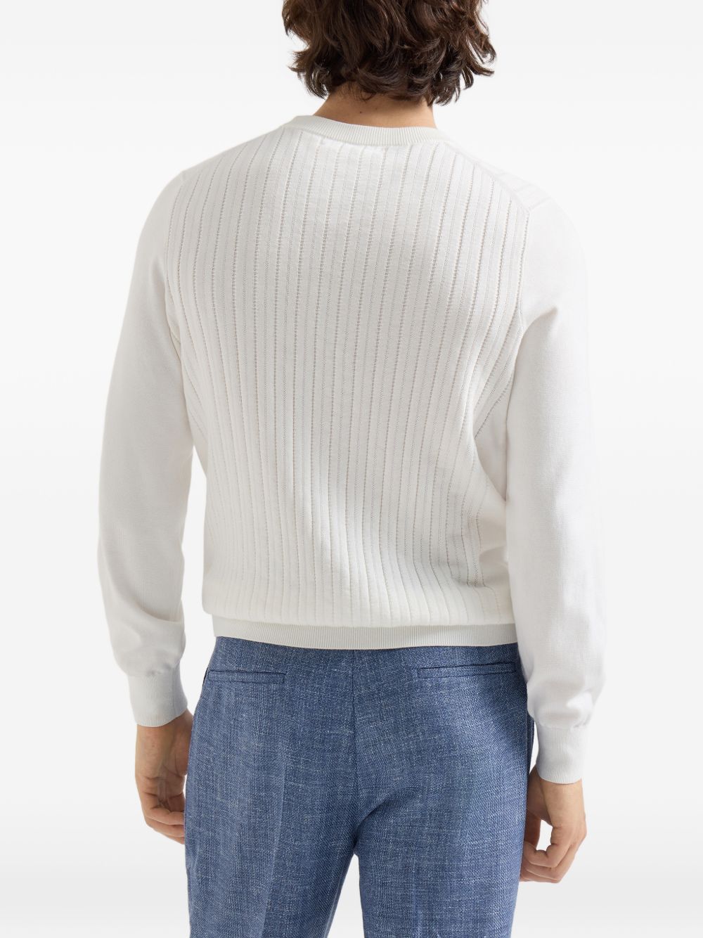 Brunello Cucinelli Men Cotton Crewneck Sweater BRUNELLO CUCINELLI