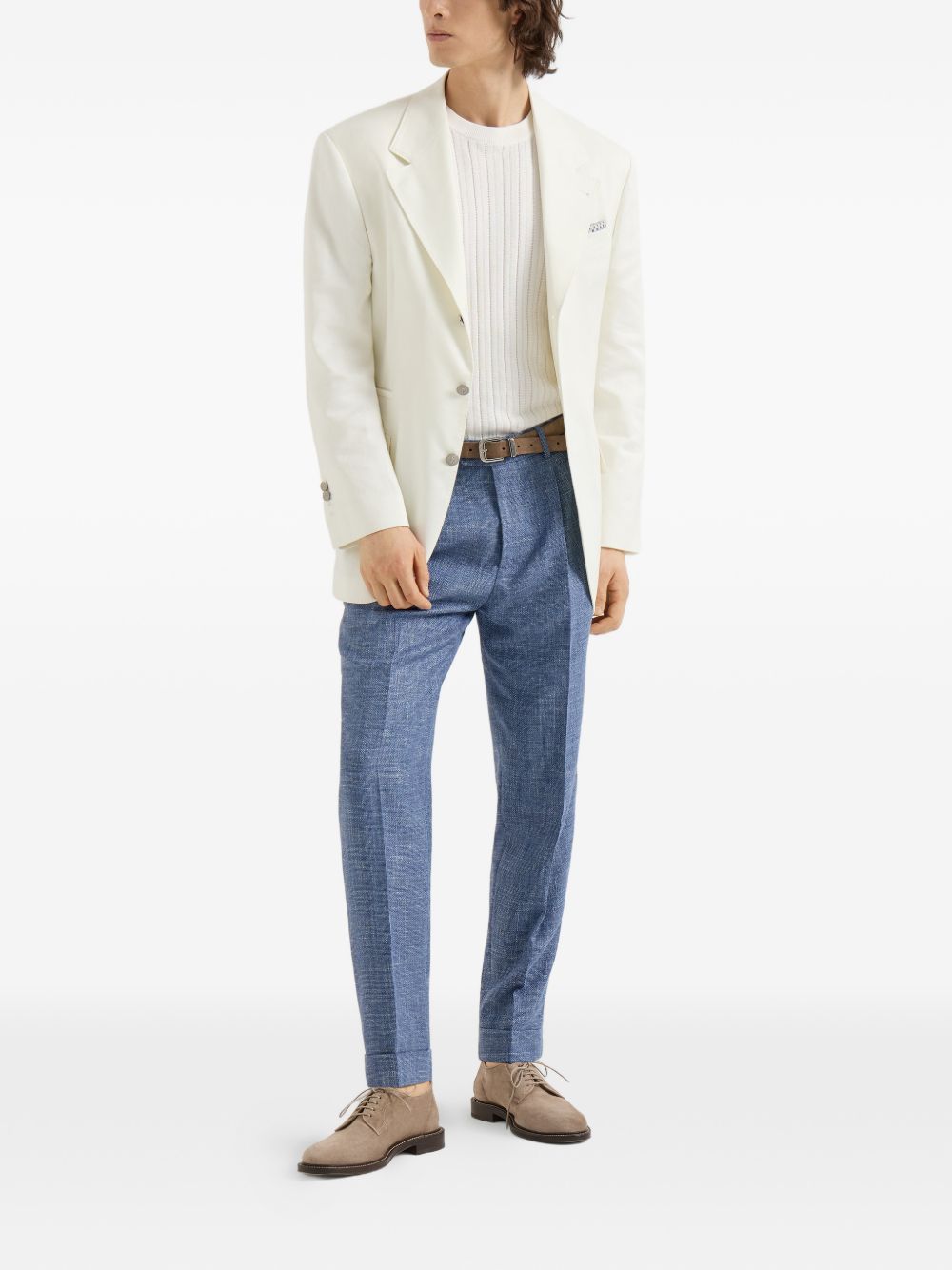 Brunello Cucinelli Men Cotton Crewneck Sweater BRUNELLO CUCINELLI