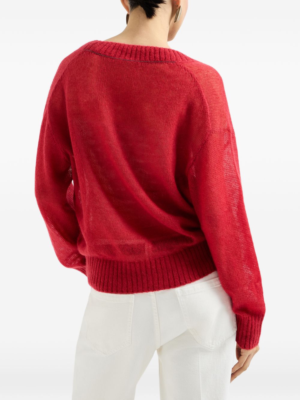 Brunello Cucinelli Women Wool V-Necked Jumper BRUNELLO CUCINELLI