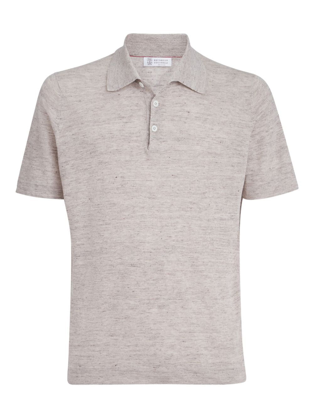 Brunello Cucinelli Men Linen And Cotton Blend Polo Shirt BRUNELLO CUCINELLI
