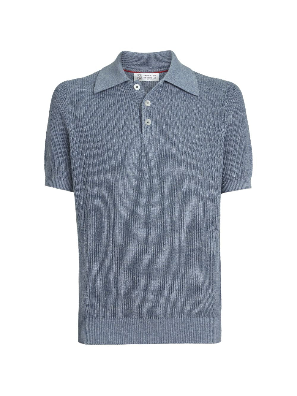 Brunello Cucinelli Men Linen Polo Shirt BRUNELLO CUCINELLI