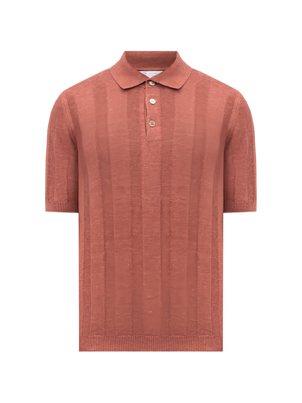 Brunello Cucinelli Men Linen And Cotton Blend Polo Shirt BRUNELLO CUCINELLI