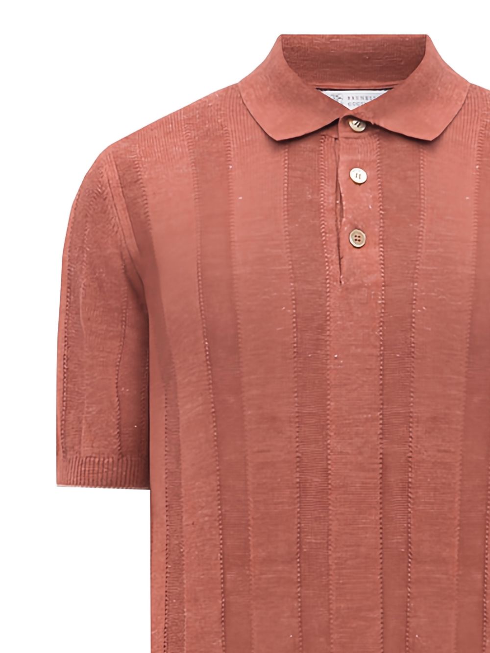 Brunello Cucinelli Men Linen And Cotton Blend Polo Shirt BRUNELLO CUCINELLI