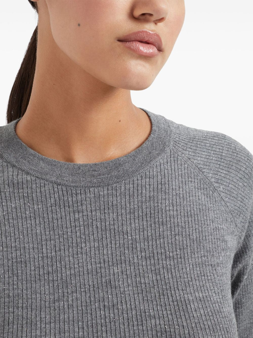 Brunello Cucinelli Women Cashmere Blend Crewneck Sweater BRUNELLO CUCINELLI