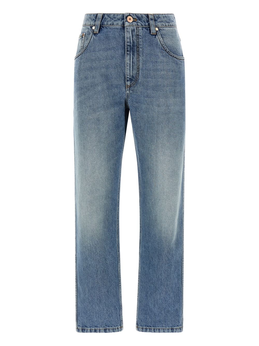 Brunello Cucinelli Women Straight Denim Cotton Jeans BRUNELLO CUCINELLI