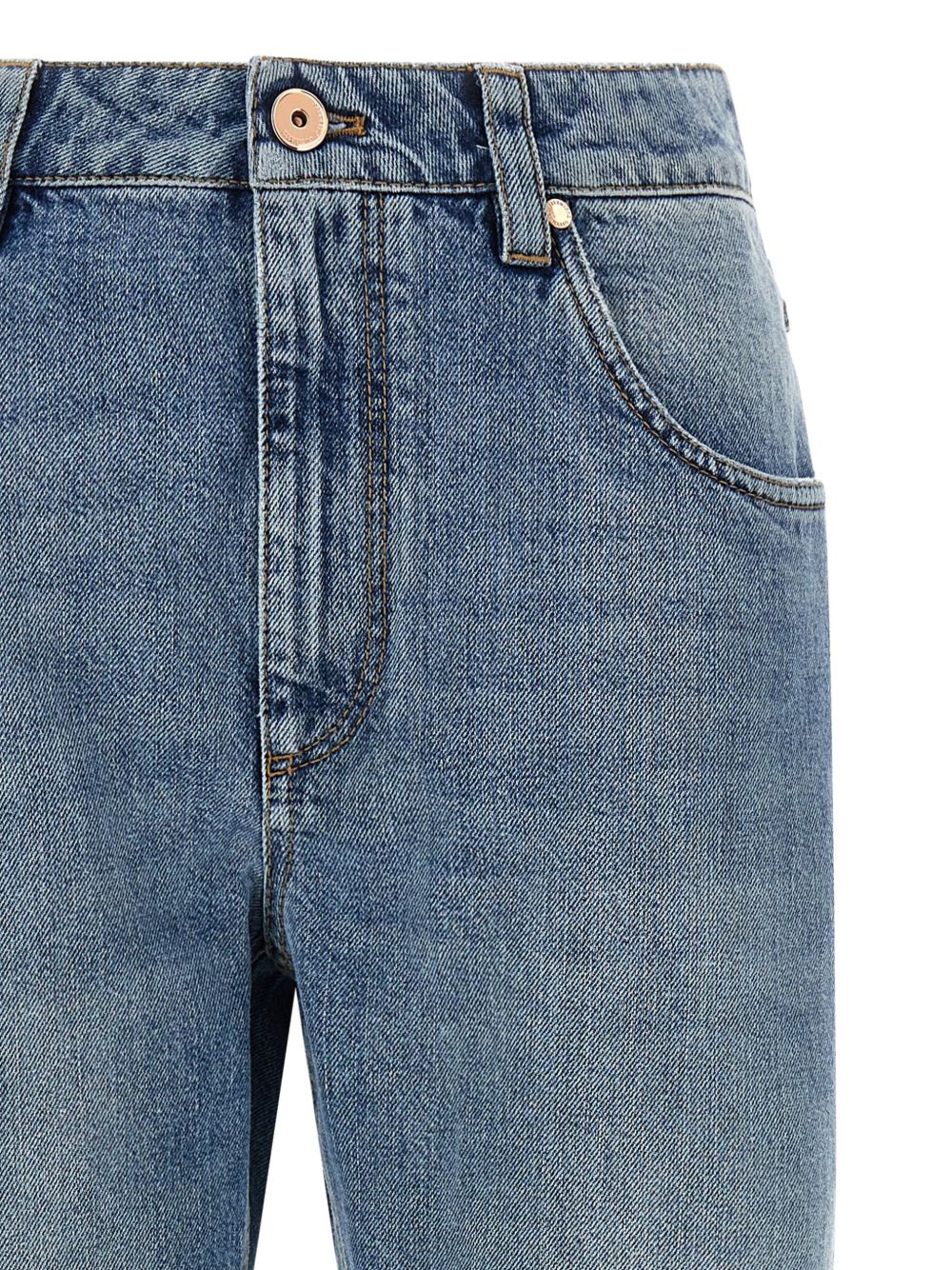 Brunello Cucinelli Women Straight Denim Cotton Jeans BRUNELLO CUCINELLI