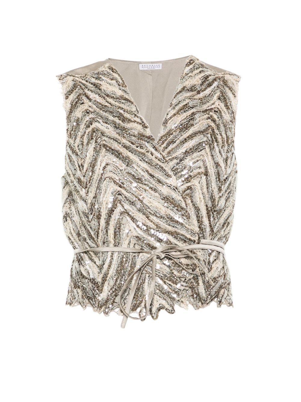 Brunello Cucinelli Women Embroidered Silk Vest BRUNELLO CUCINELLI