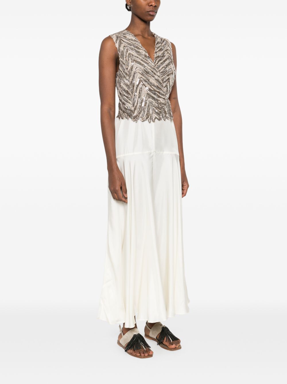 Brunello Cucinelli Women Embroidered Silk Vest BRUNELLO CUCINELLI