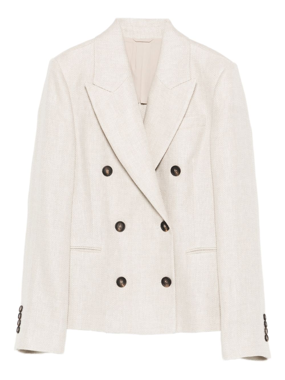 Brunello Cucinelli Women Linen Double-Breasted Jacket BRUNELLO CUCINELLI