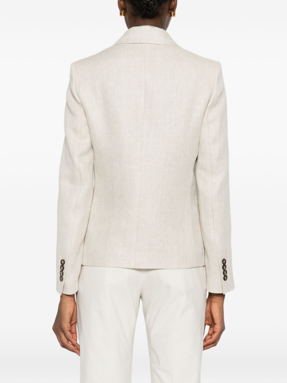 Brunello Cucinelli Women Linen Double-Breasted Jacket BRUNELLO CUCINELLI