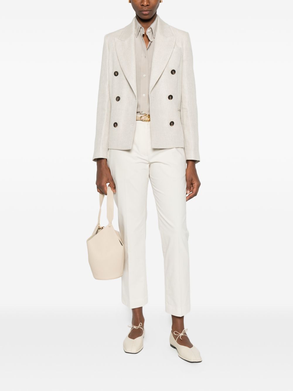 Brunello Cucinelli Women Linen Double-Breasted Jacket BRUNELLO CUCINELLI