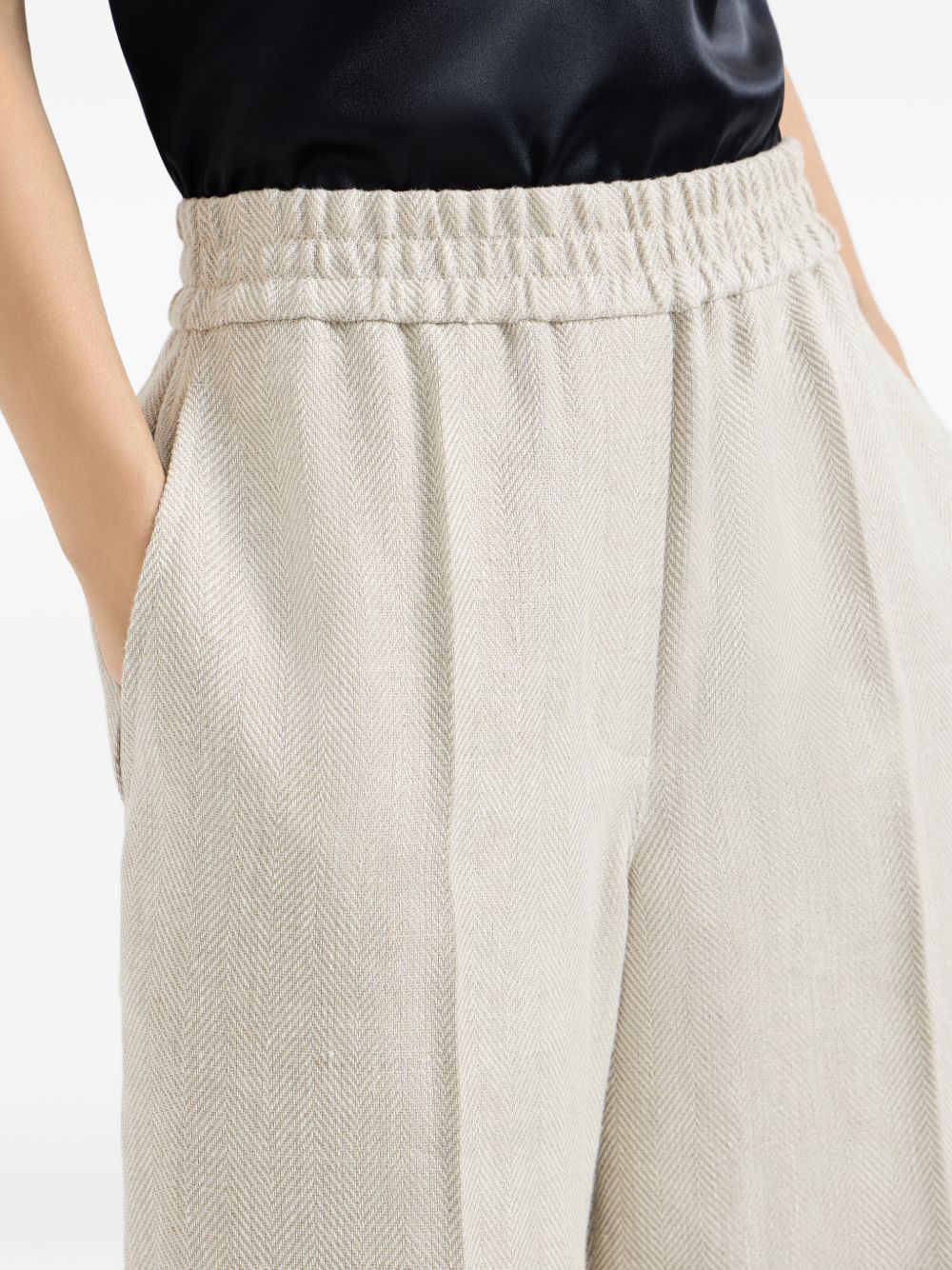 Brunello Cucinelli Women Linen Trousers BRUNELLO CUCINELLI