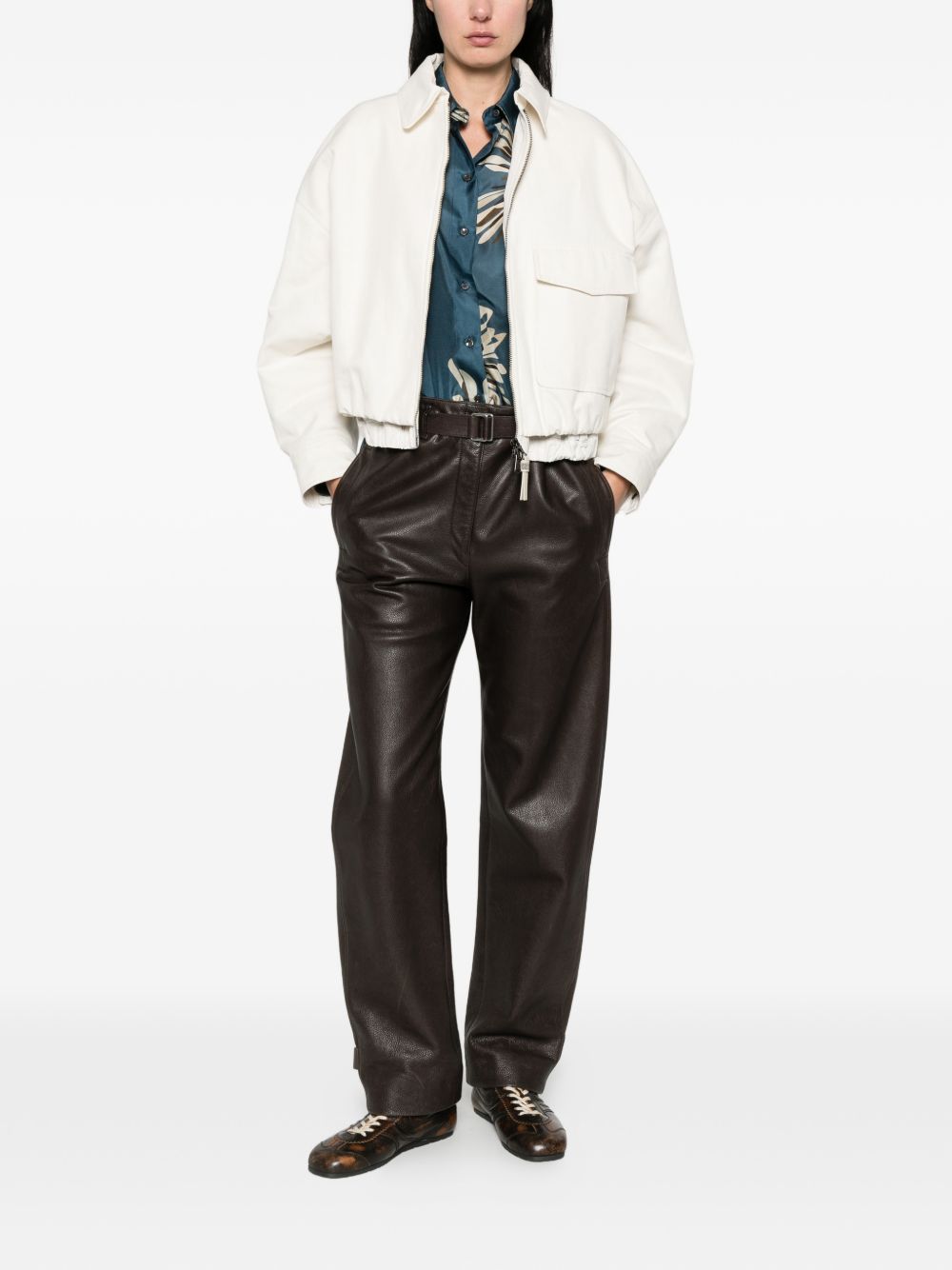 Brunello Cucinelli Women Cotton Blend Blouson Jacket BRUNELLO CUCINELLI