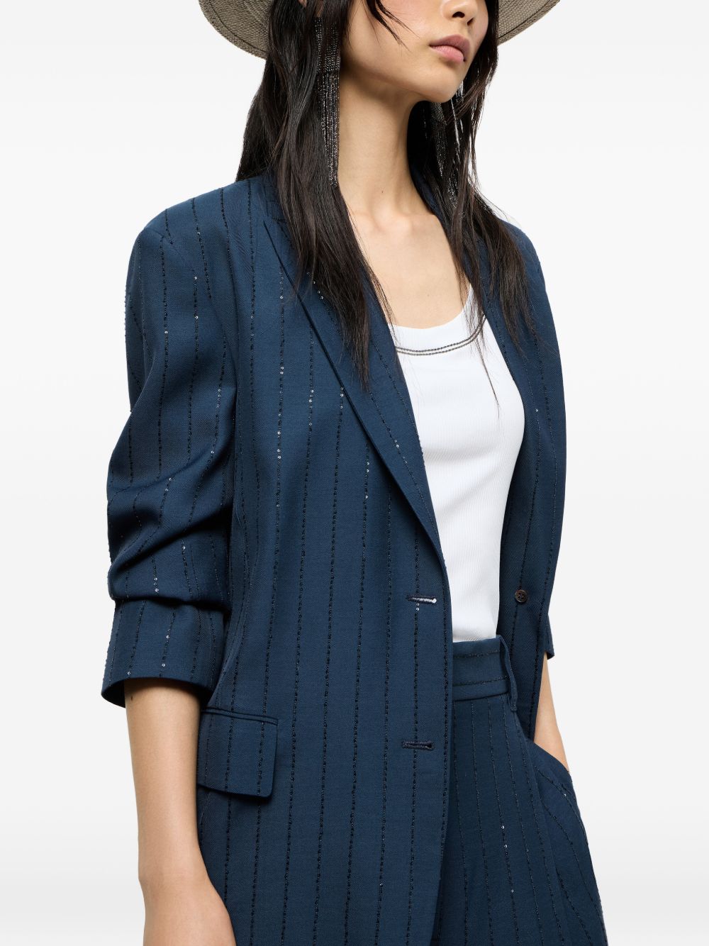 Brunello Cucinelli Women Belted Single-Breasted Jacket BRUNELLO CUCINELLI