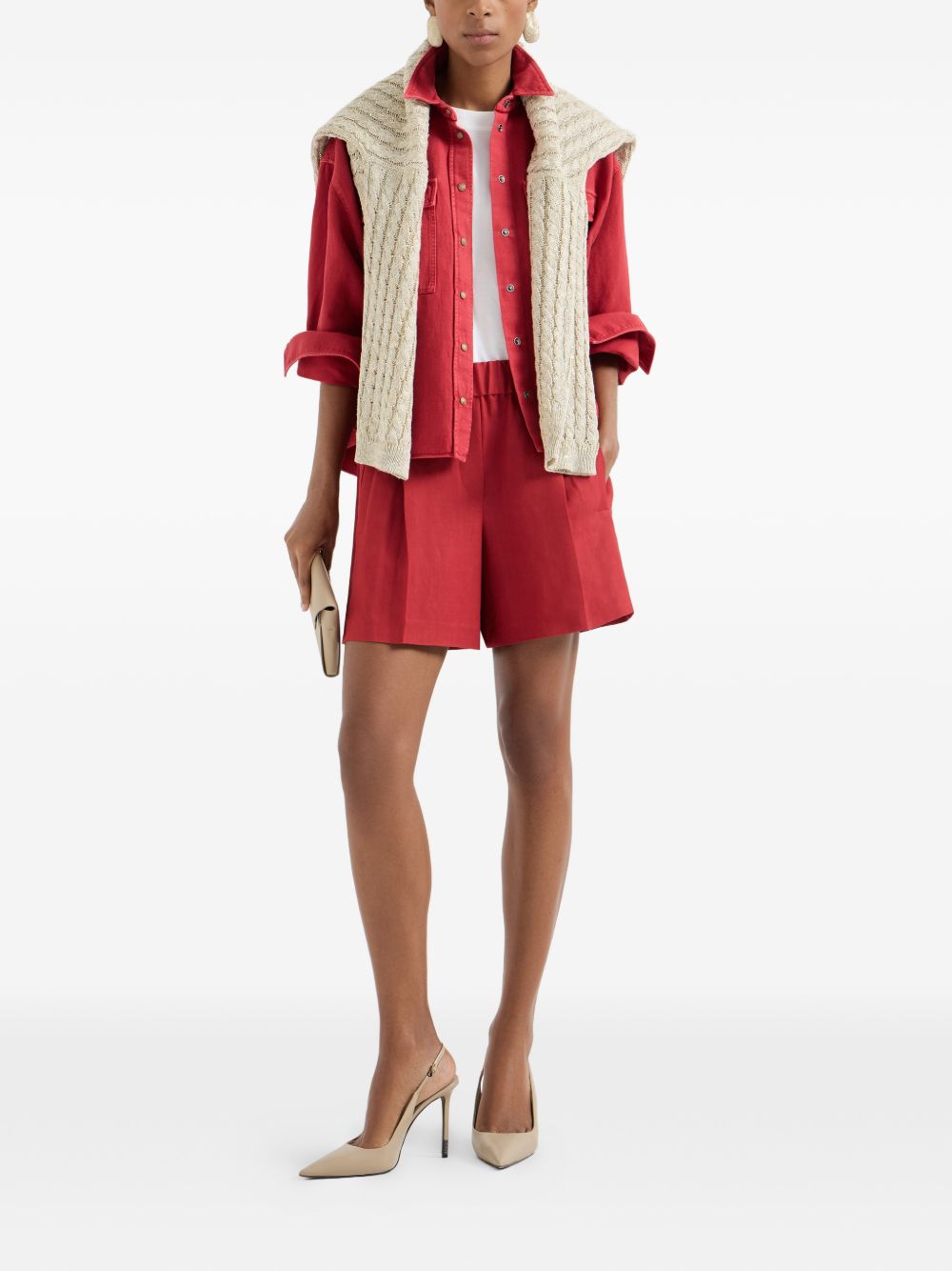 Brunello Cucinelli Women Cotton And Linen Blend Shirt BRUNELLO CUCINELLI