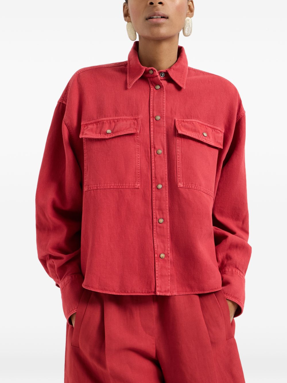 Brunello Cucinelli Women Cotton And Linen Blend Shirt BRUNELLO CUCINELLI
