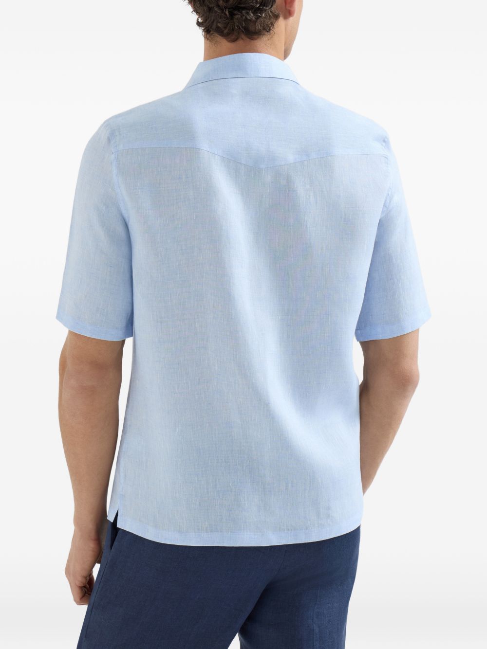 Brunello Cucinelli Men Linen Shirt BRUNELLO CUCINELLI