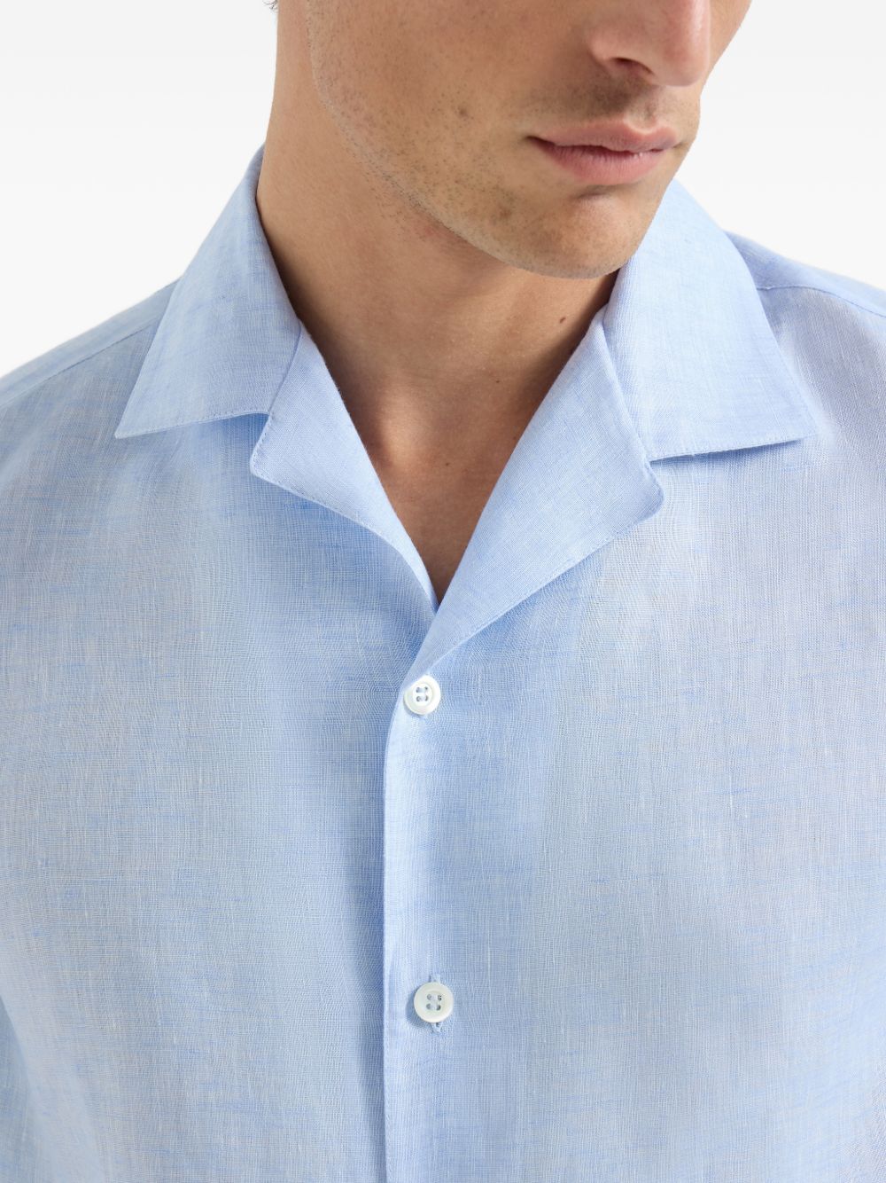 Brunello Cucinelli Men Linen Shirt BRUNELLO CUCINELLI