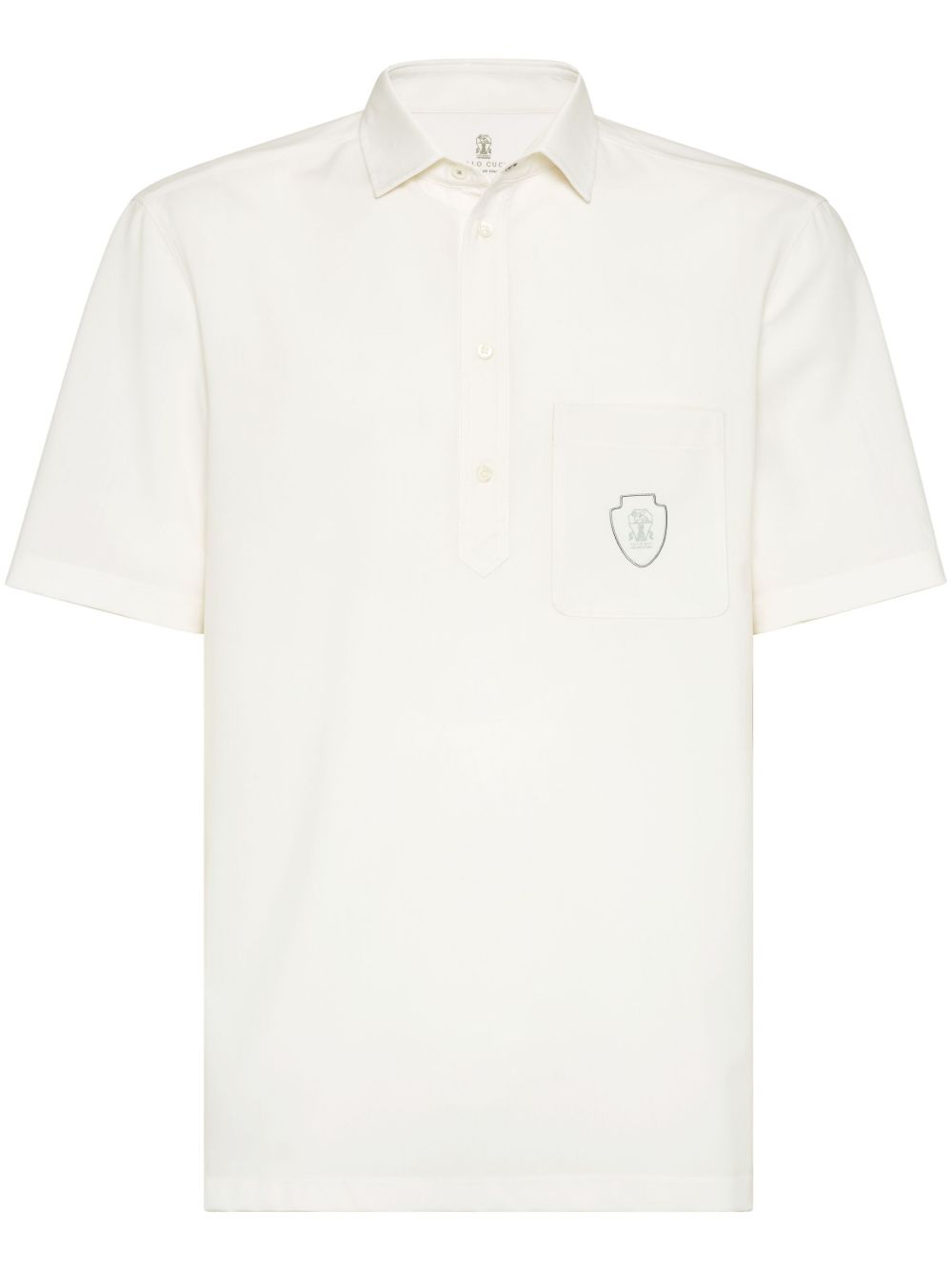 Brunello Cucinelli Men Logo Wool Polo Shirt BRUNELLO CUCINELLI
