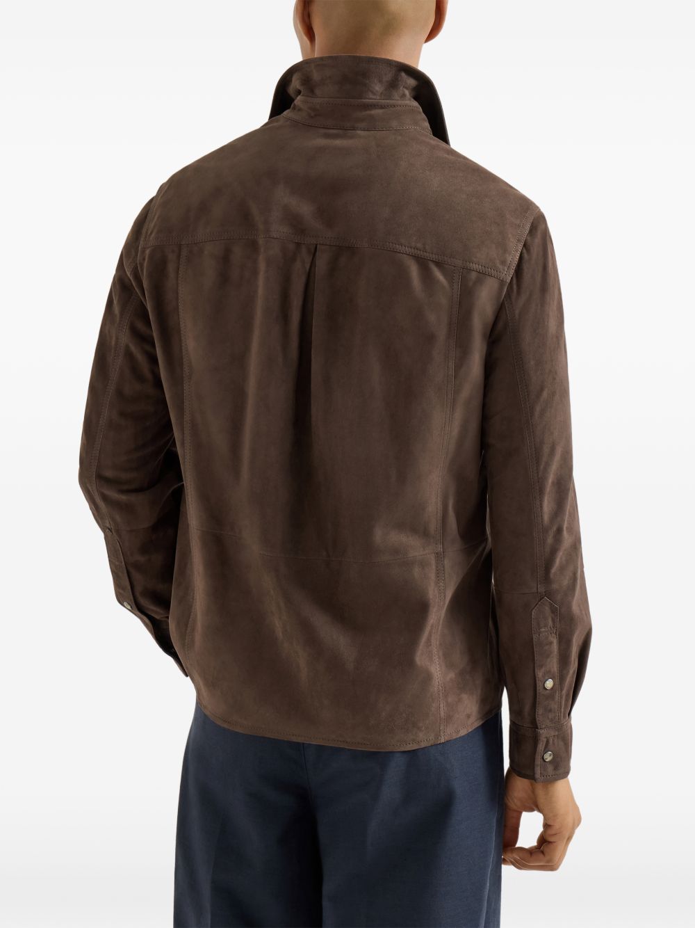 Brunello Cucinelli Men Leather Shirt BRUNELLO CUCINELLI