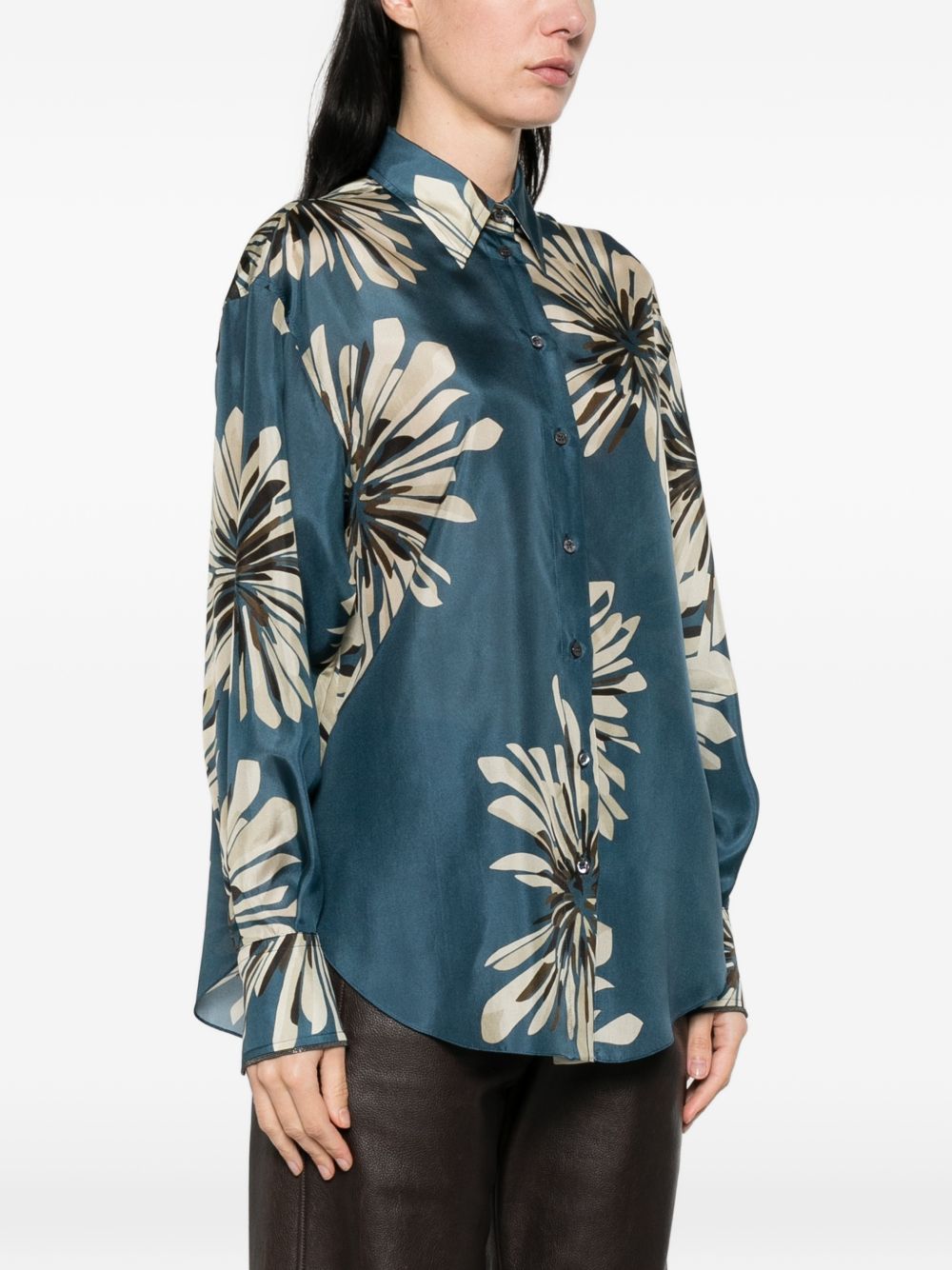 Brunello Cucinelli Women Printed Silk Shirt BRUNELLO CUCINELLI