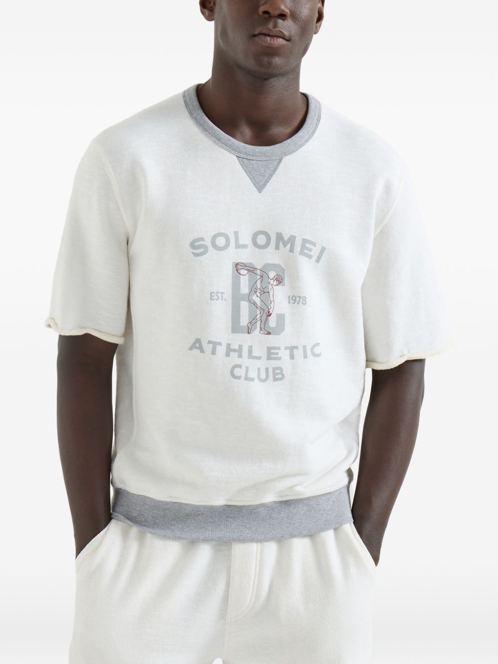 Brunello Cucinelli Men Logo Cotton Sweatshirt BRUNELLO CUCINELLI
