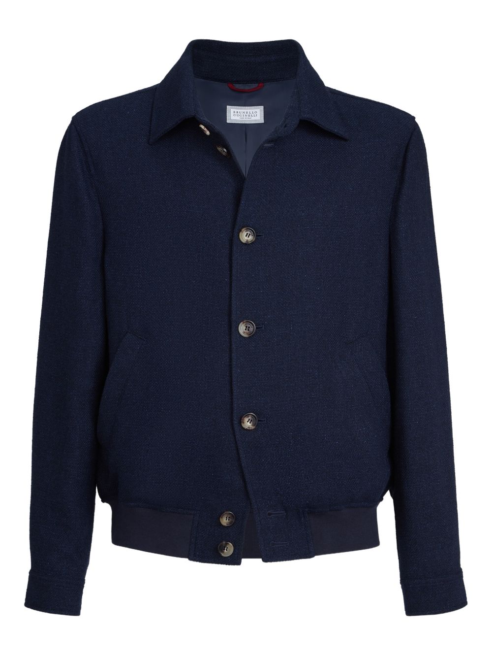 Brunello Cucinelli Men Linen And Silk Blend Blouson Jacket BRUNELLO CUCINELLI