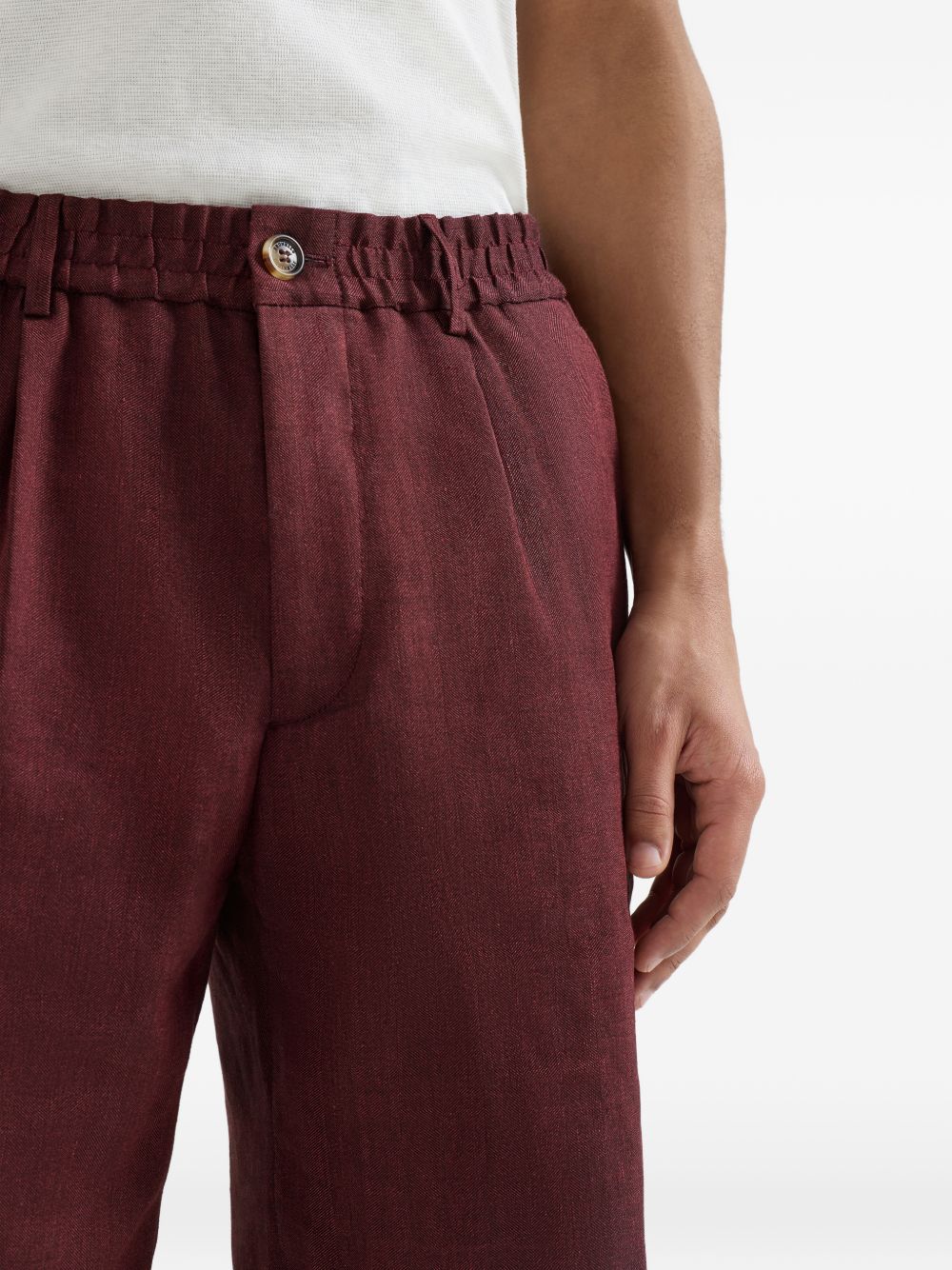 Brunello Cucinelli Men Linen Bermuda Shorts BRUNELLO CUCINELLI