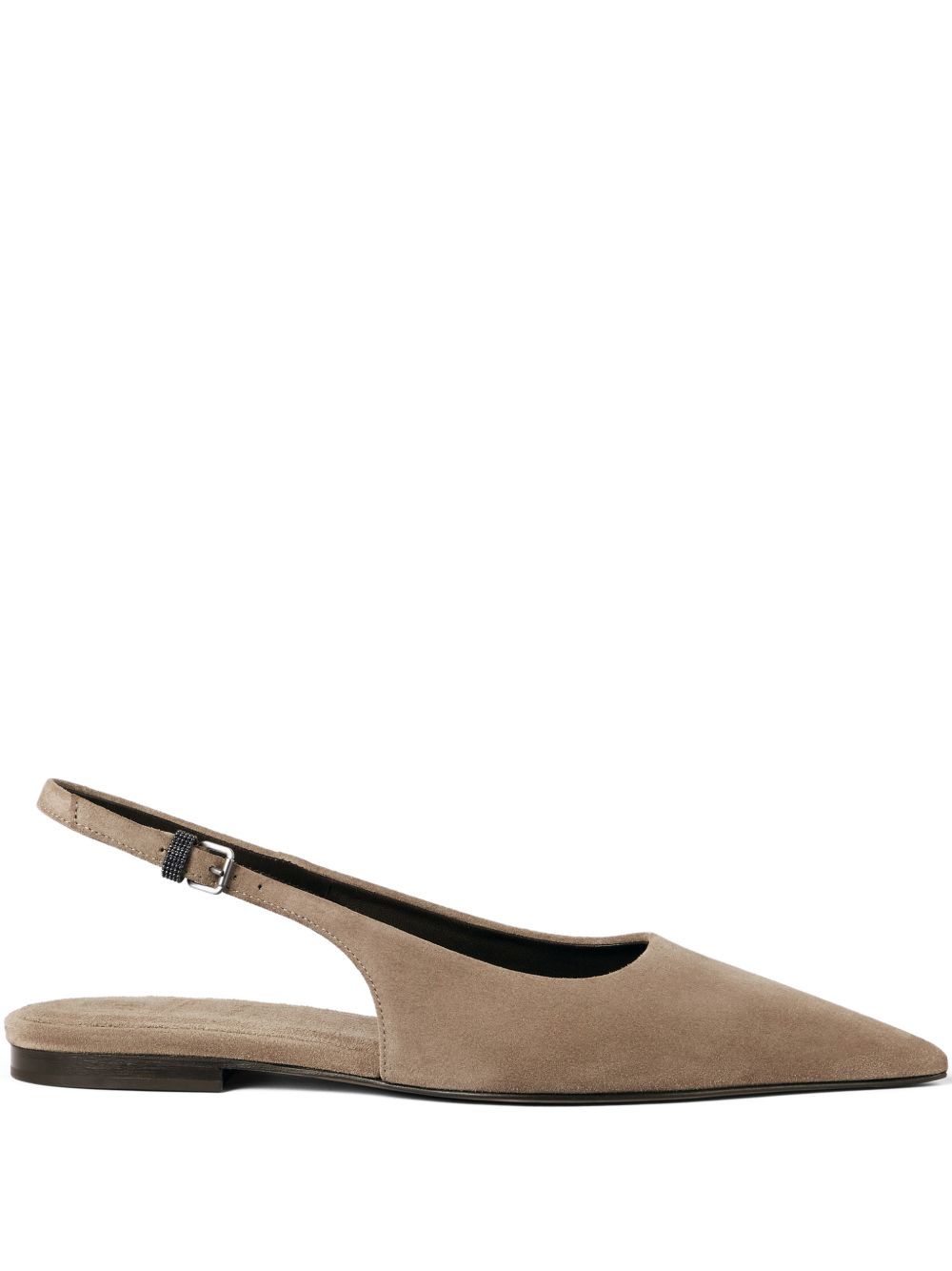 Brunello Cucinelli Women Leather Slingback Ballets BRUNELLO CUCINELLI
