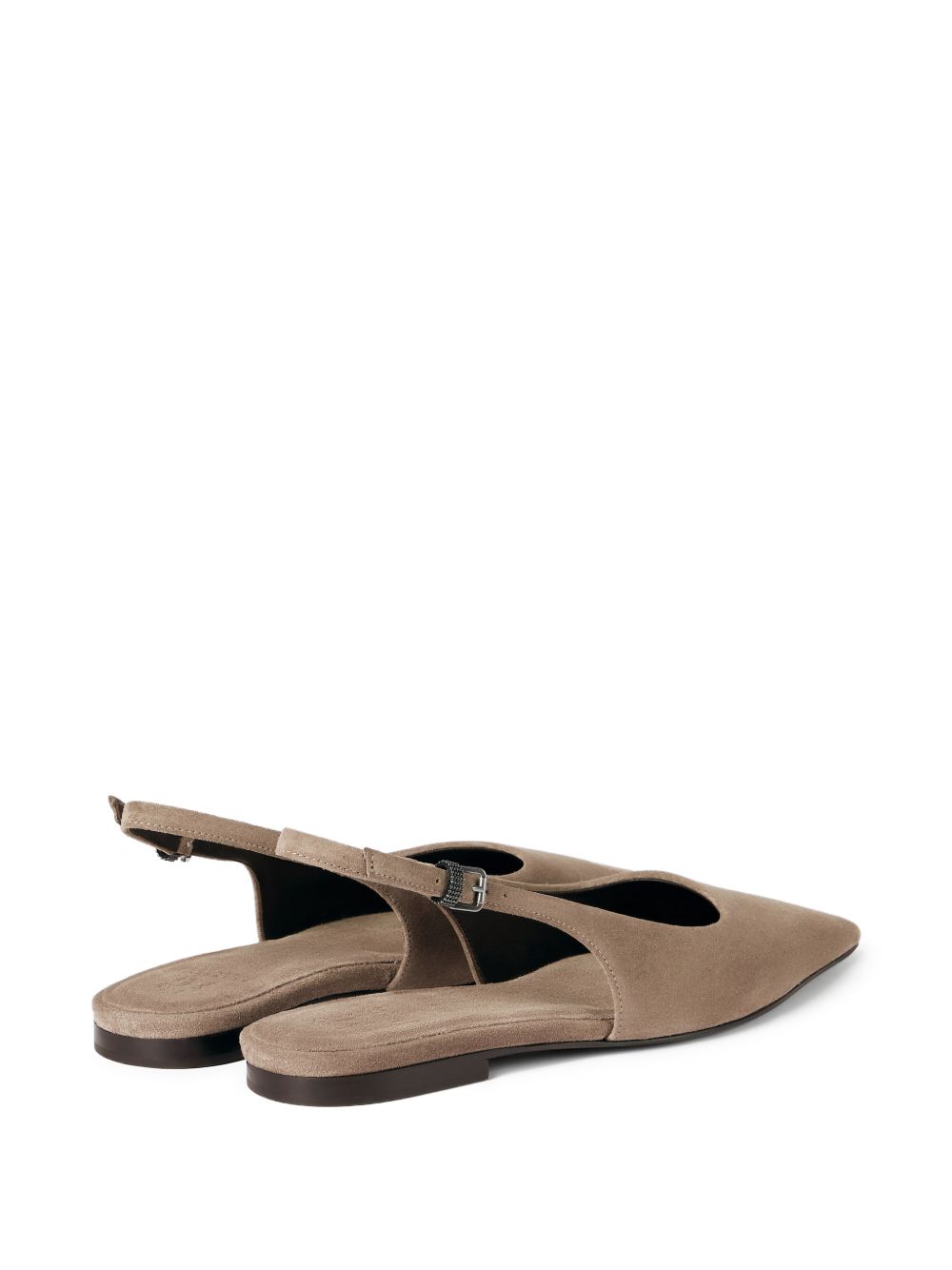 Brunello Cucinelli Women Leather Slingback Ballets BRUNELLO CUCINELLI